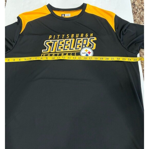 NFL T-Shirt Men's Size XXL Black Gold Pittsburgh Steelers Lightweight Tee - Picture 8 of 10